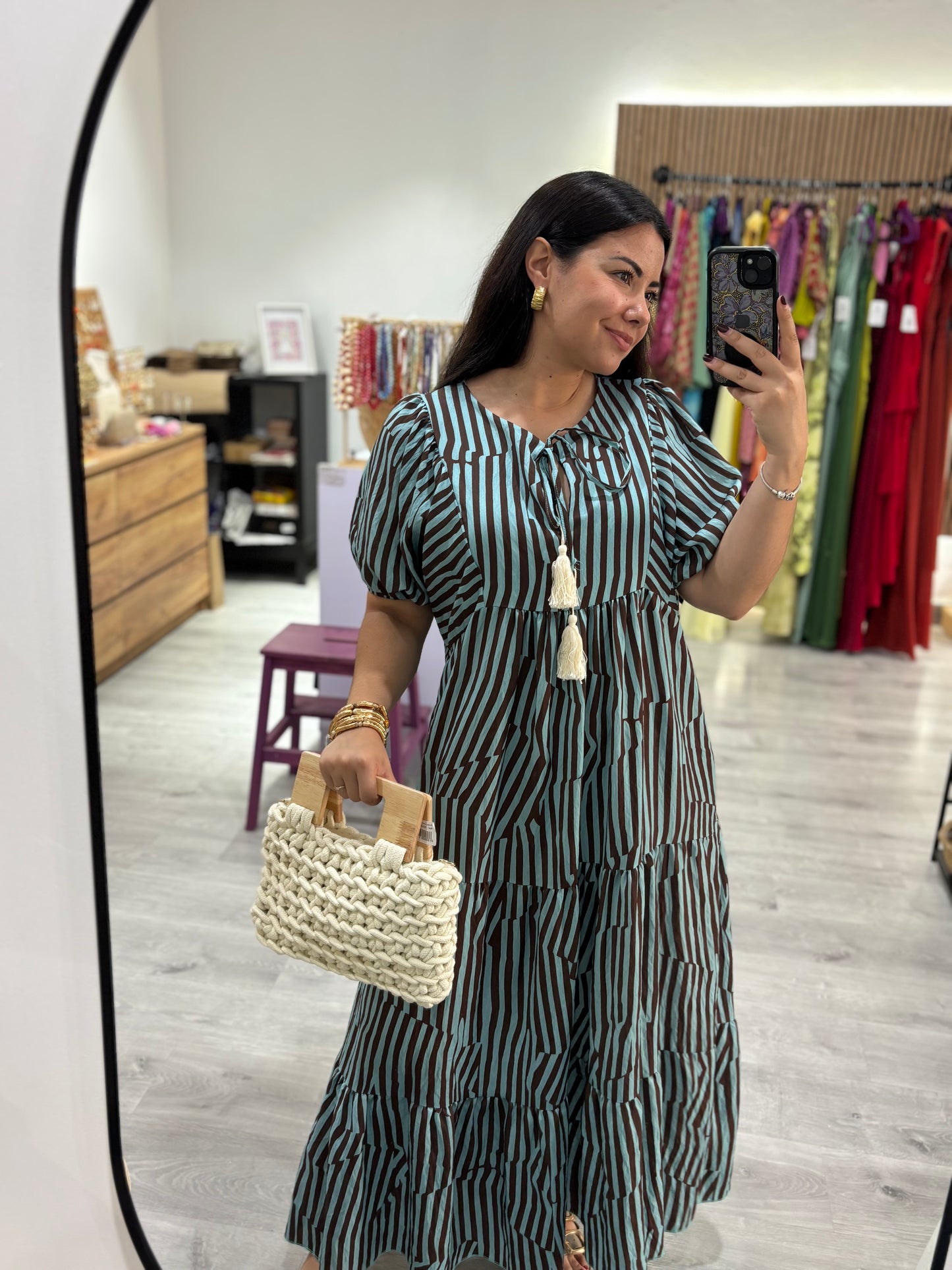 Vestido raya chocolate
