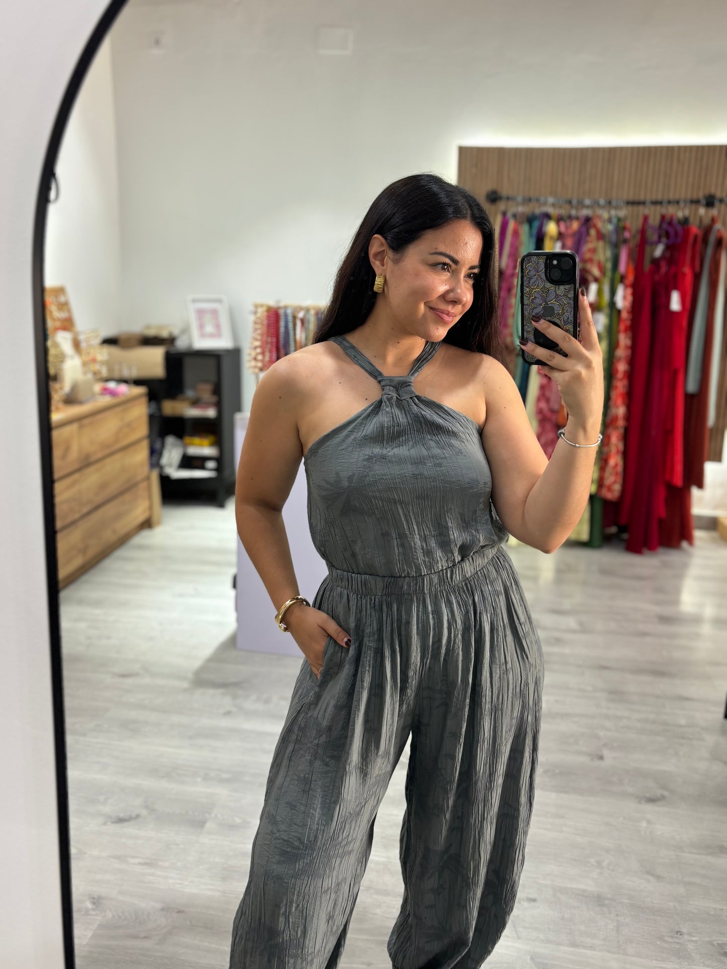 Conjunto bombacho gris