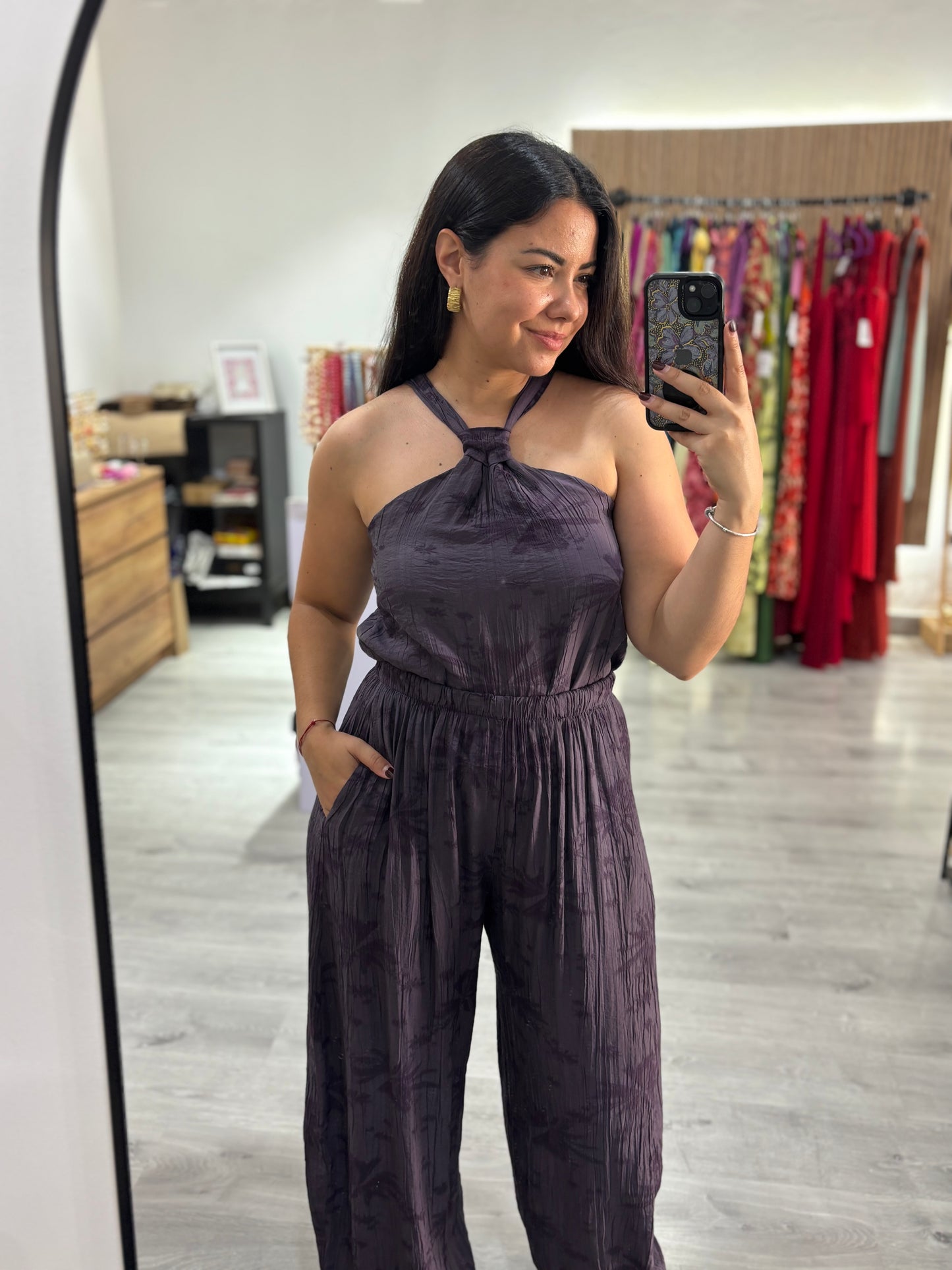 Conjunto bombacho malva